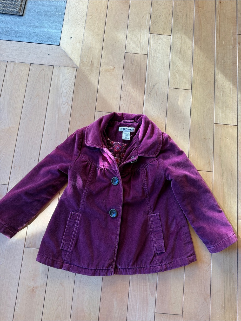 Cherokee Girls Plum velvet Jacket